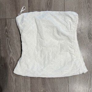 NIA Eyelet Strapless Top Never Worn Perfect Condition! Size Small